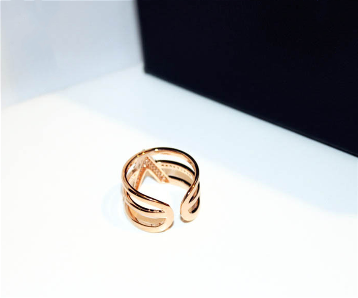 Cubic Zirconia Beaded Adjustment Statement Rings