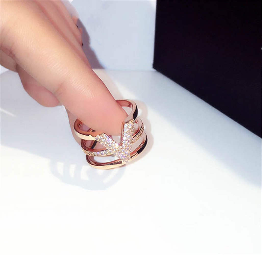 Cubic Zirconia Beaded Adjustment Statement Rings