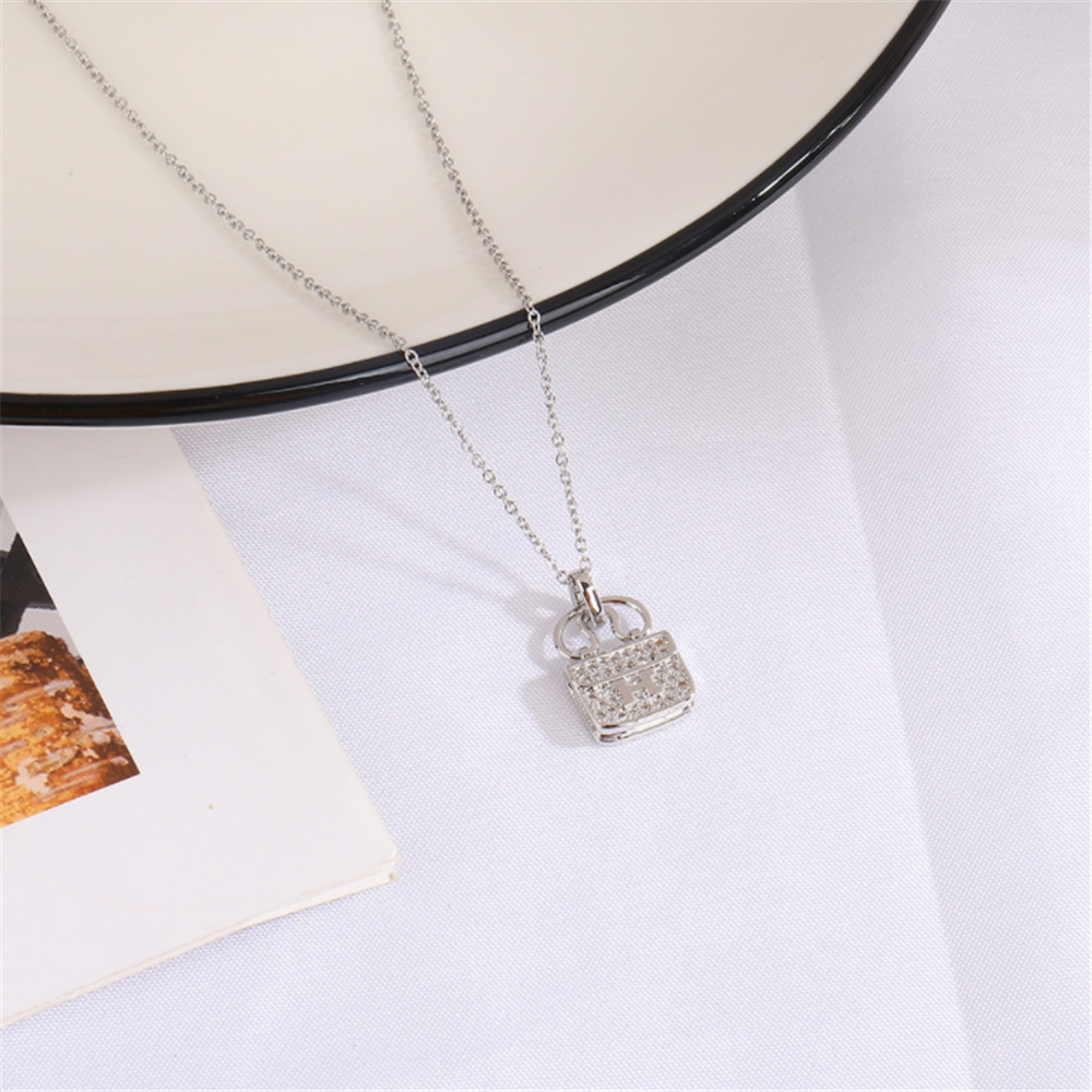 Cubic Zirconia Purse Charms Necklaces