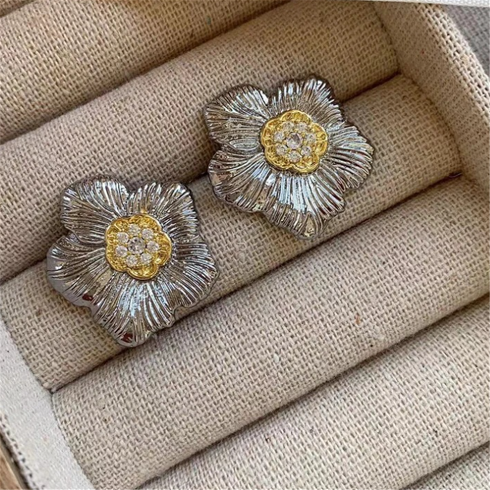 Vintage Floral Stud Earrings
