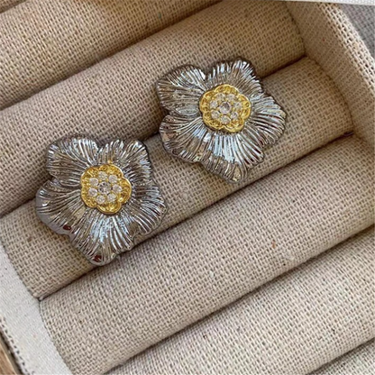 Vintage Floral Stud Earrings