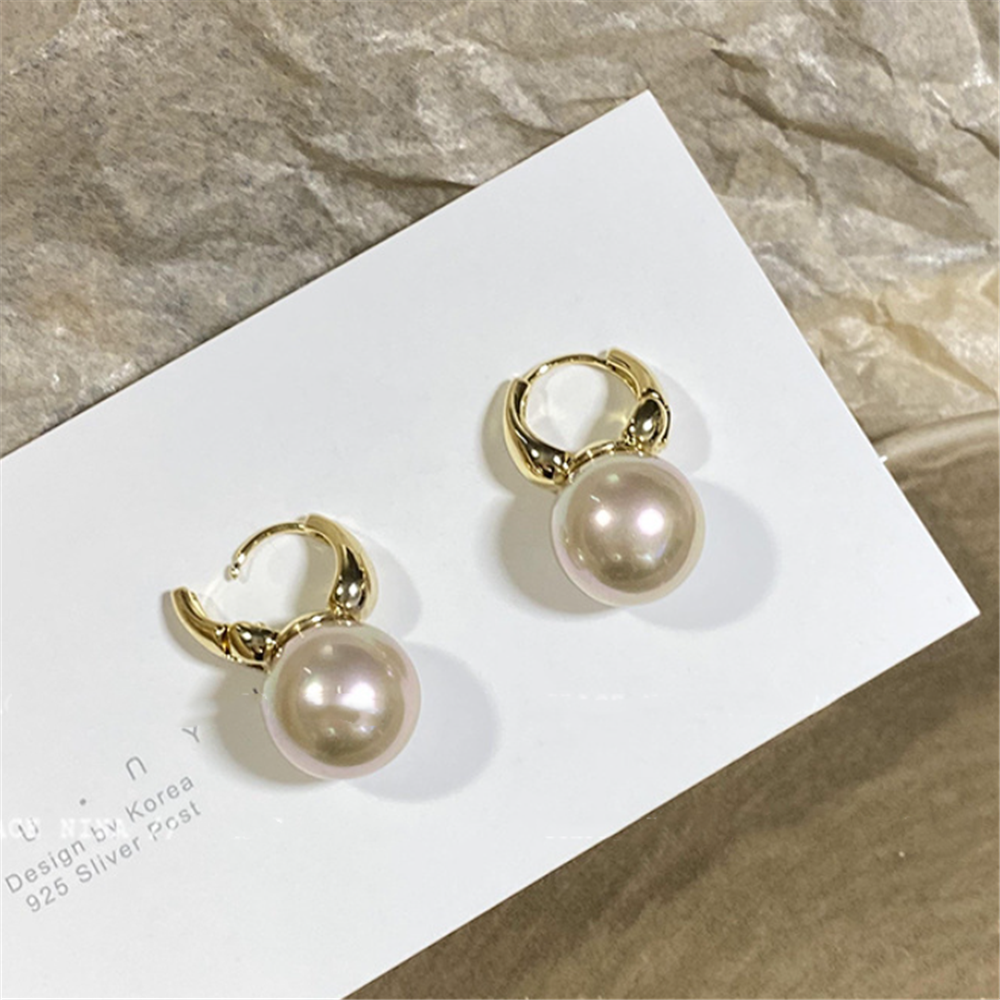 Minimalist Gold Plated Pearl Earrings