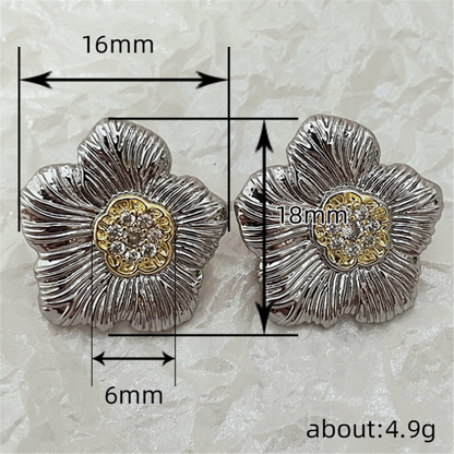 Vintage Floral Stud Earrings