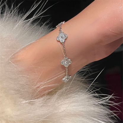 Minimalist Cubic Zirconia Floral Bracelets