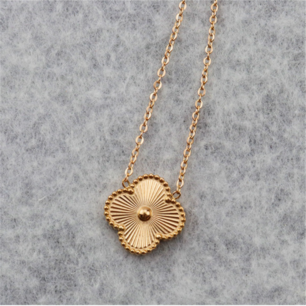 Gold Plated 3D Floral Dangle Necklaces