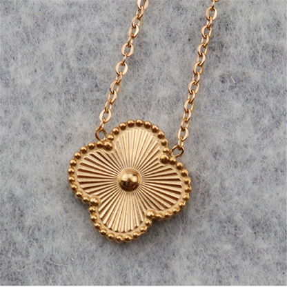 Gold Plated 3D Floral Dangle Necklaces