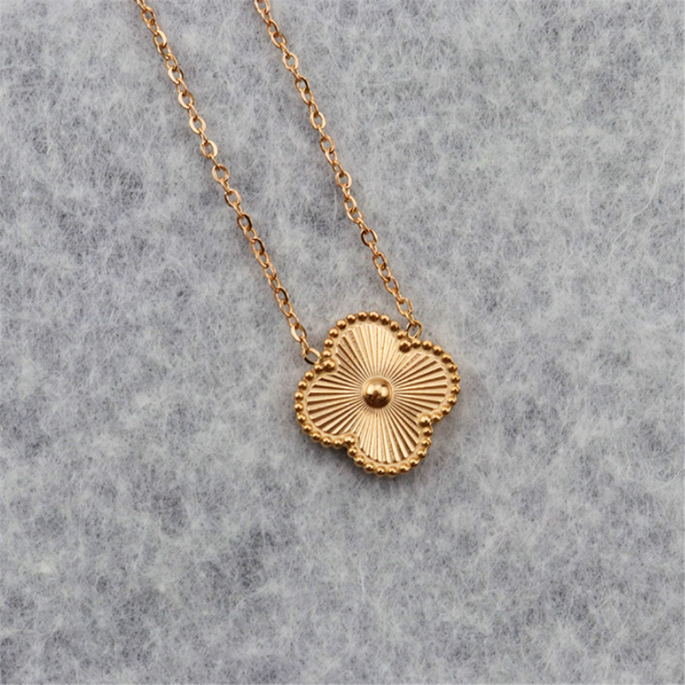 Gold Plated 3D Floral Dangle Necklaces