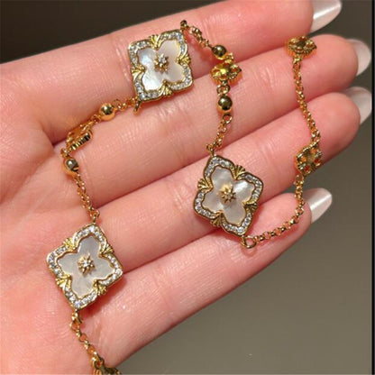 Cubic Zirconia Pearl Statement Bracelets