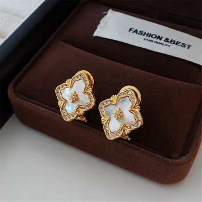 Cubic Zirconia Pearl Statement Earrings