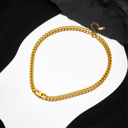 Gold Plated Triomphe Choker Necklaces