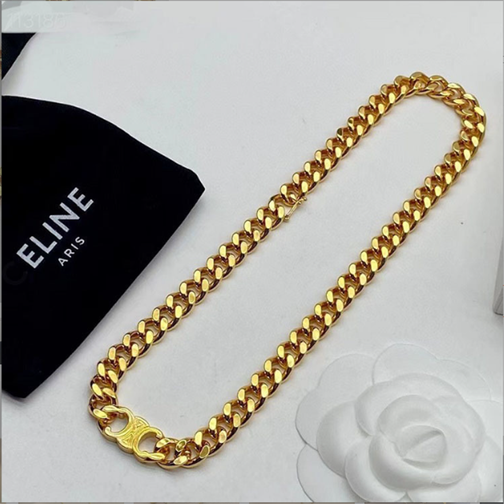 Gold Plated Triomphe Choker Necklaces