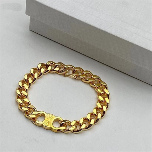 Gold Plated Triomphe Articulated Bracelets