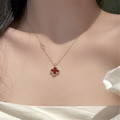Minimalist Red Floral Necklaces
