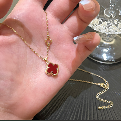 Minimalist Red Floral Necklaces