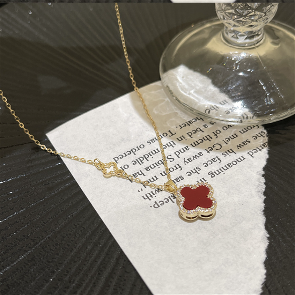 Minimalist Red Floral Necklaces