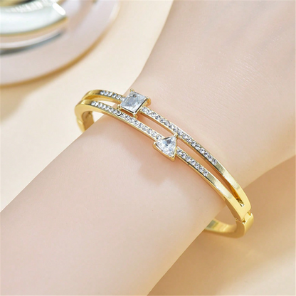 Cubic Zirconia Beaded Bangle Bracelets