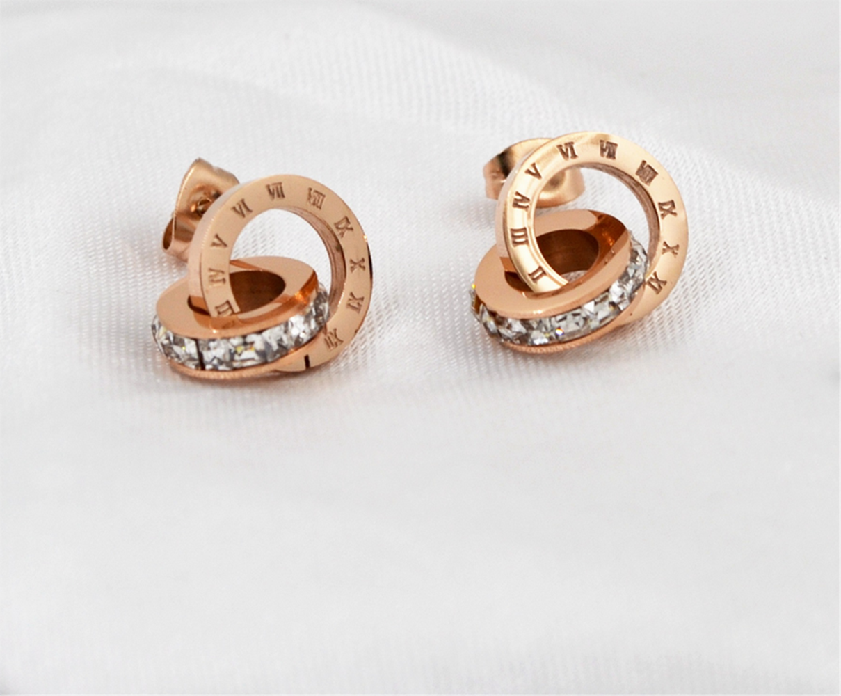 Vintage Cubic Zirconia Hoops Earrings