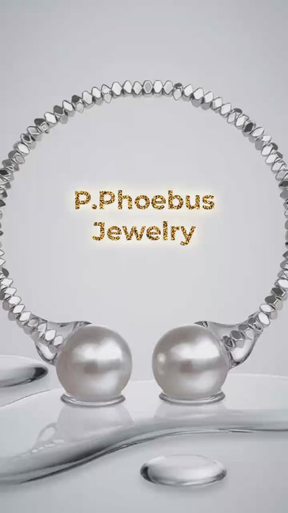 CZ Beaded Pearl Bracelet Gold Plated Elegant | P.phoebus