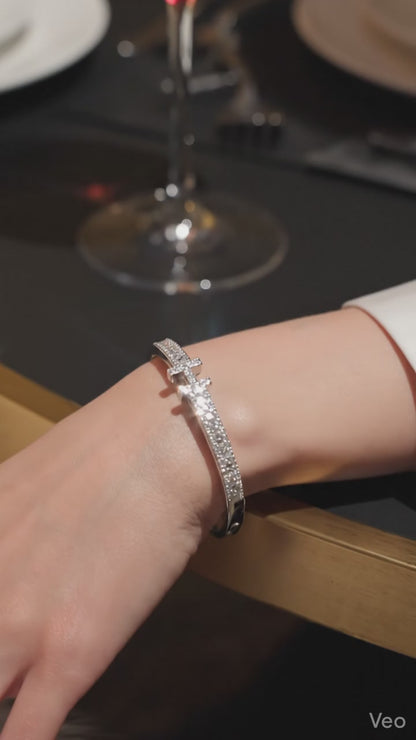 Minimalist Cubic Zirconia H Statement Bracelets