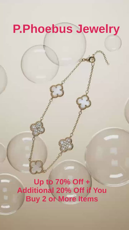 Minimalist Pearl Floral Statement Bracelets