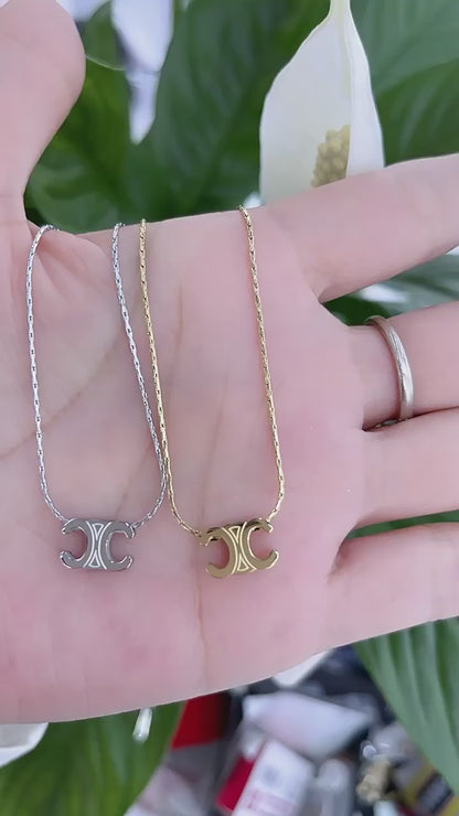 Gold Plated Interlocking Pendant Necklace | P.phoebus Jewelry