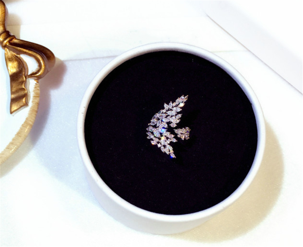 Cubic Zirconia Beaded Wings Adjustment Rings