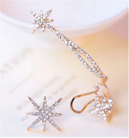 Star Thread Cuff Earrings