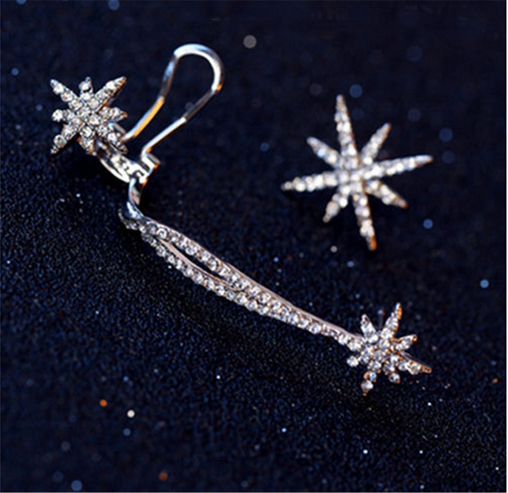 Star Thread Cuff Earrings