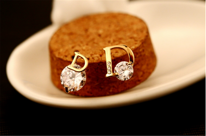 Cubic Zirconia Beaded Studs Earrings