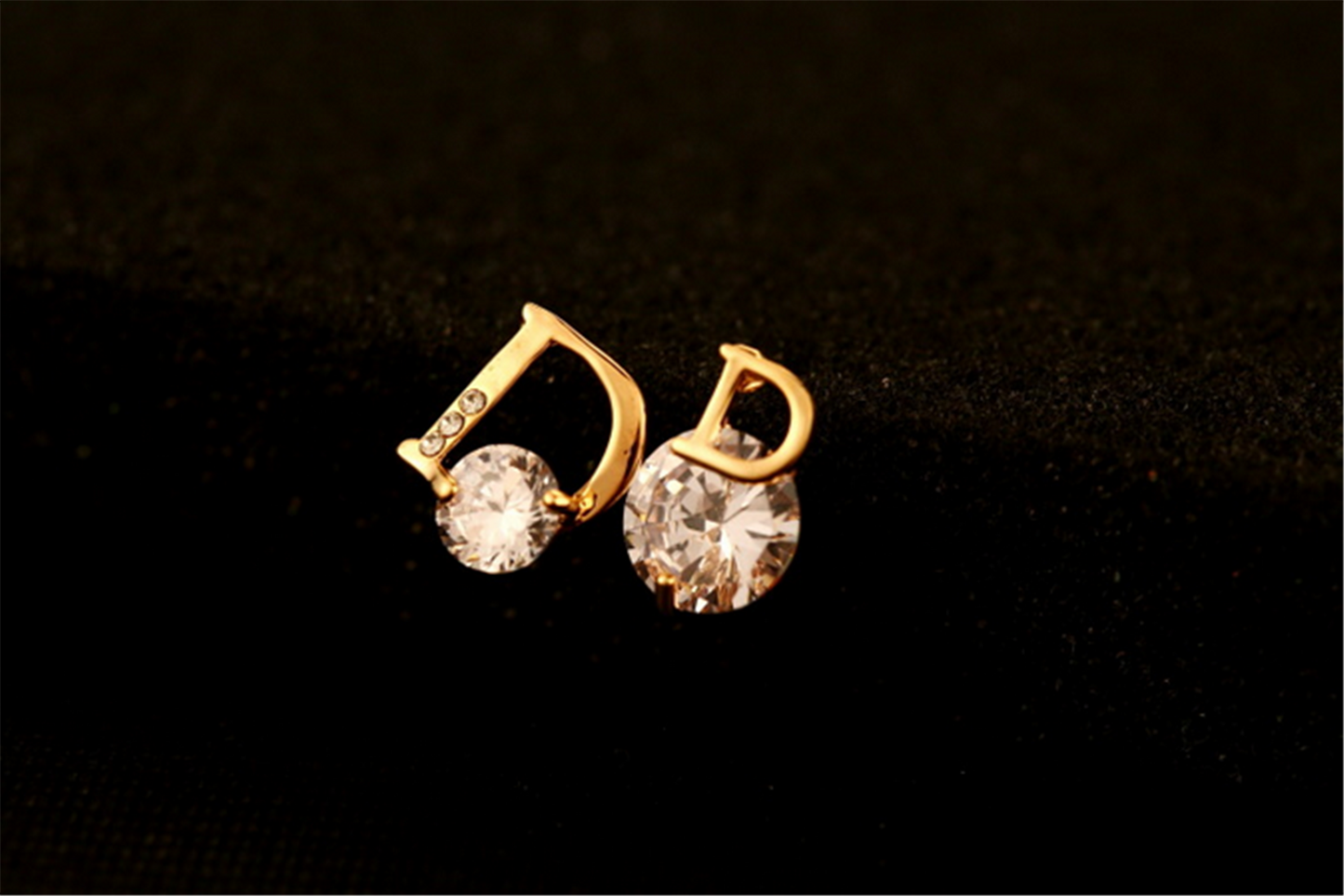 Cubic Zirconia Beaded Studs Earrings