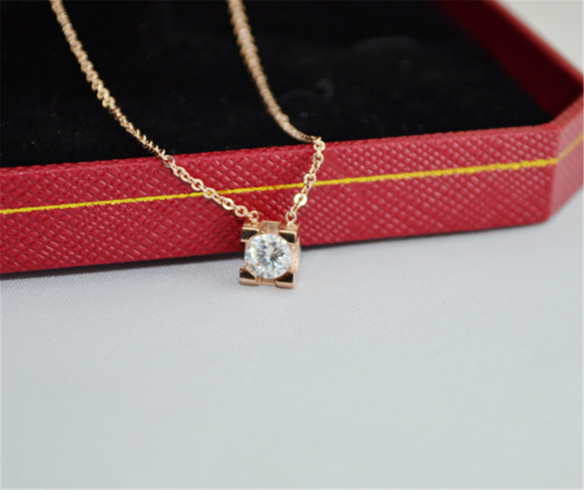 Gold Chain Cubic Zirconia Charms Necklaces