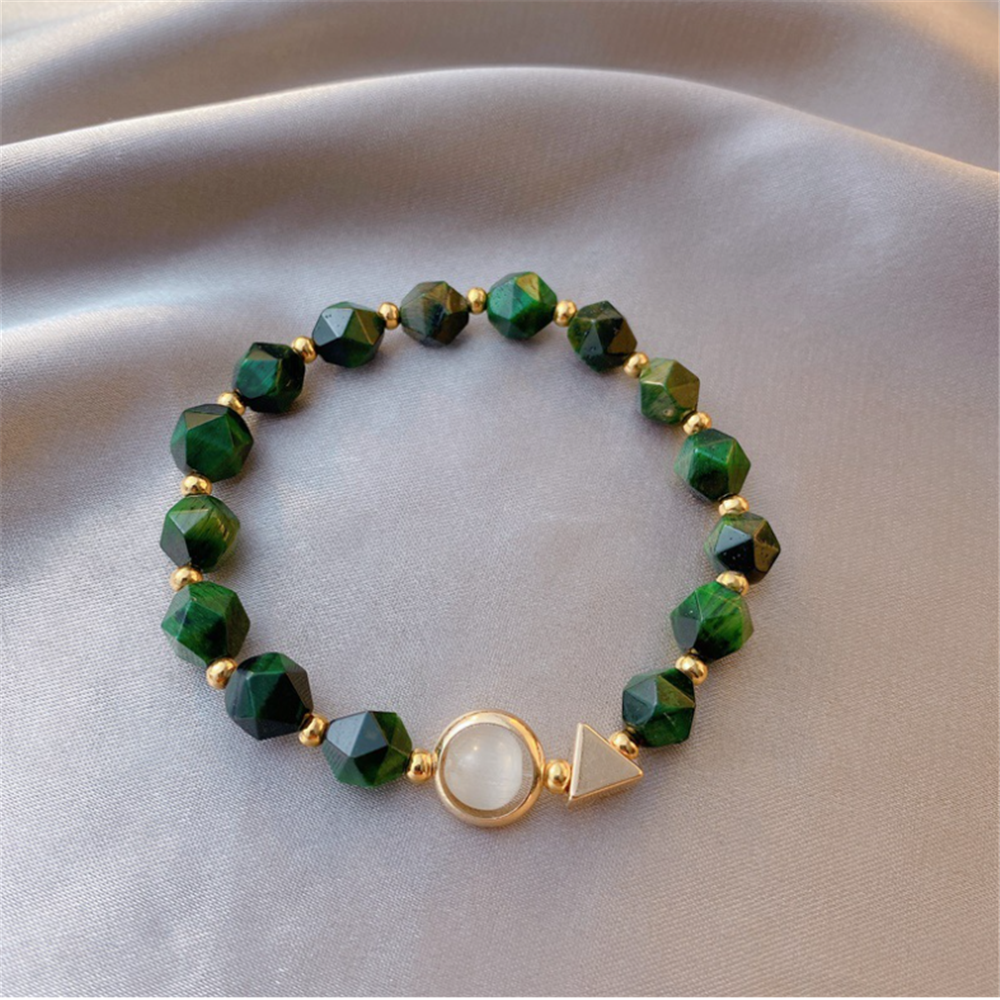 Double Layers Emerald Beaded Bracelets