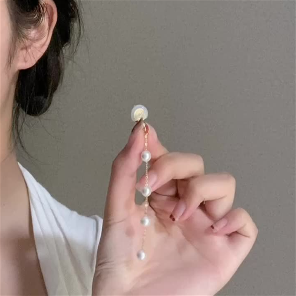 Pearl Thread Dangle Earrings